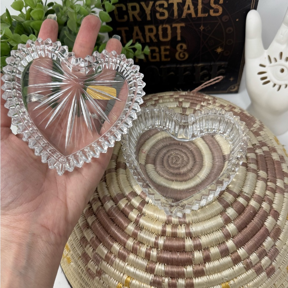 Gorham Clear Crystal Heart Dish